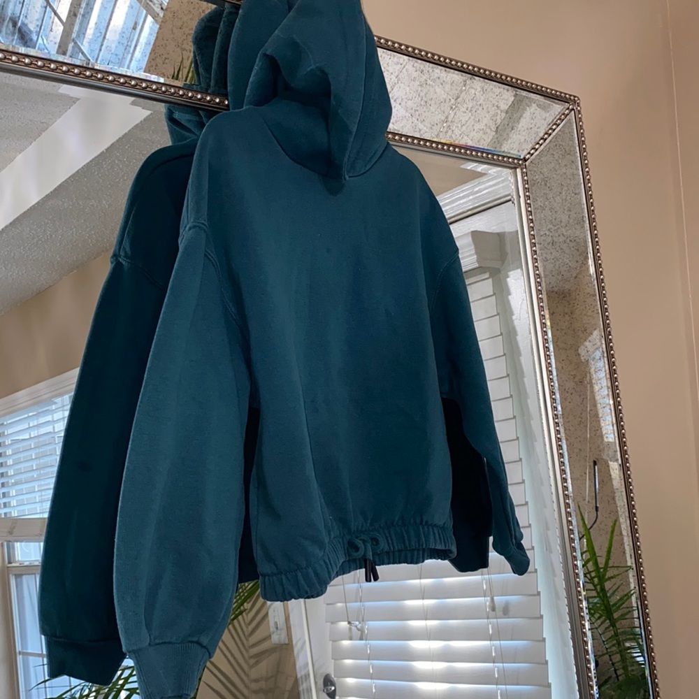 Zara Girls solid color hooded sweatshirt